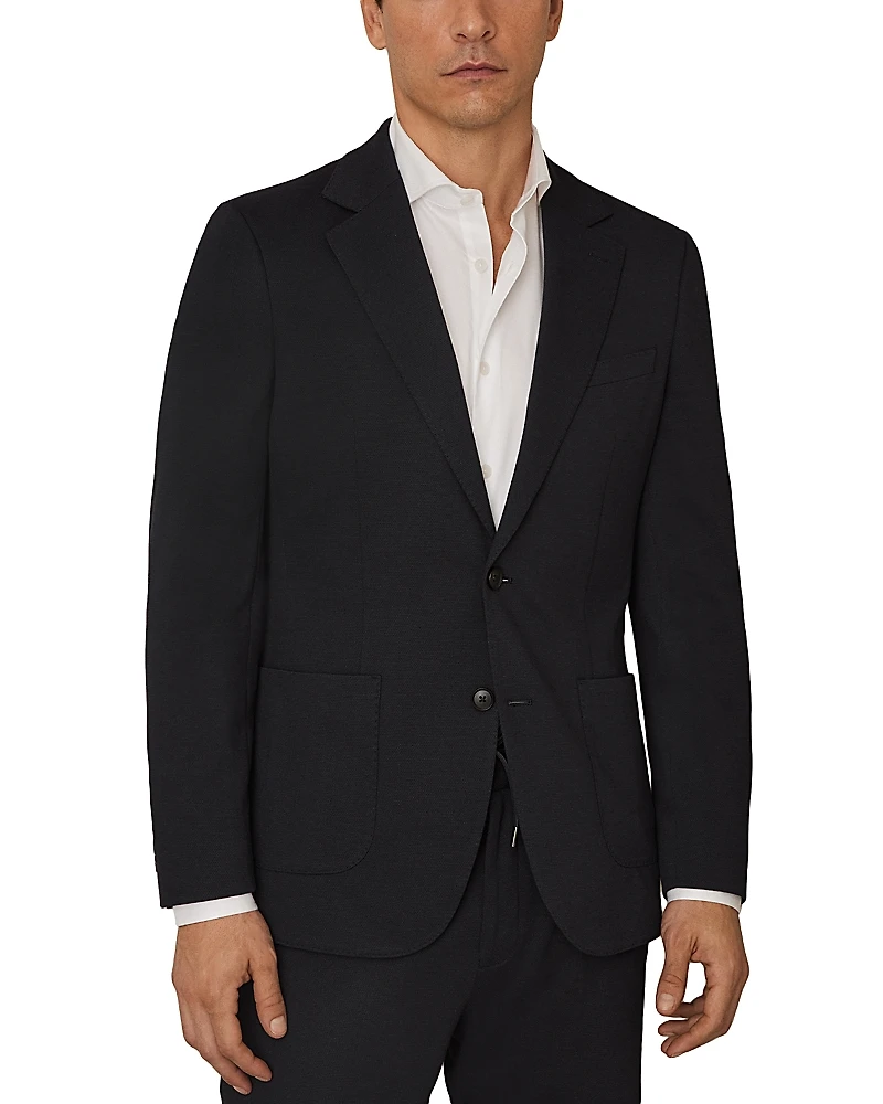 Reiss Gerrard Regular Fit Textured Jersey Knit Blazer