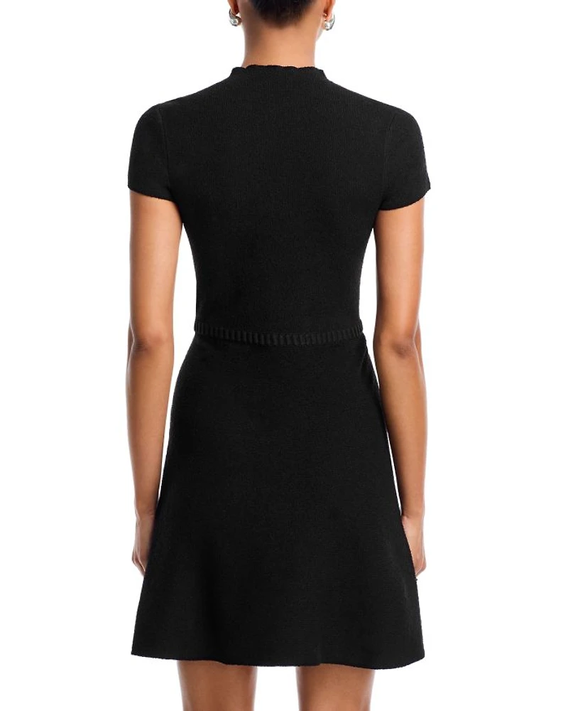 Bouclé Mock Neck Mini Dress - Exclusive
