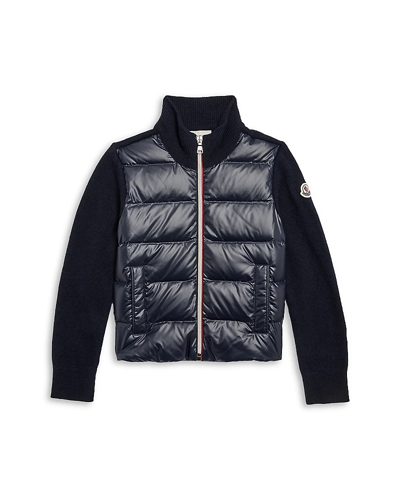 Moncler Boys' Down Puffer Tricot Cardigan