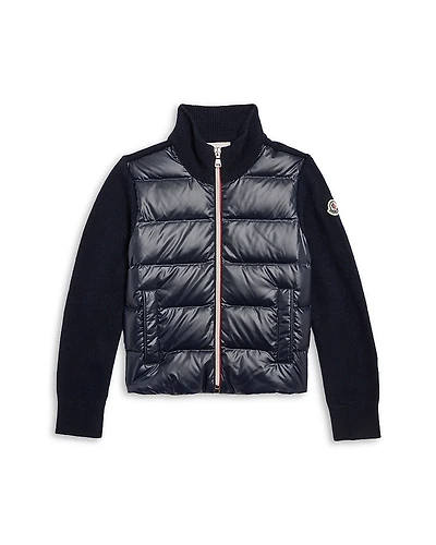 Moncler Boys' Down Puffer Tricot Cardigan