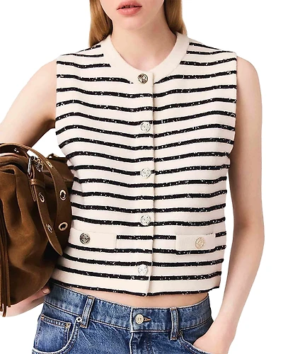 Maje Leli Button Front Top