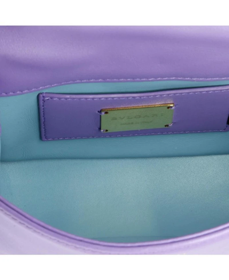 Serpenti Cabochon Messenger Bag Diagonal Quilted Leather