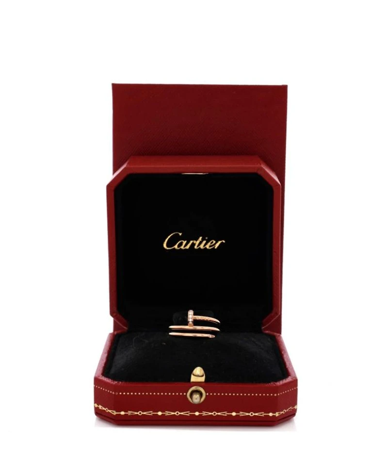 Small Juste un Clou Double Ring 18K Rose Gold and Diamonds