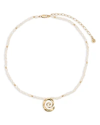 Ettika Aura Swirl Cultured Freshwater Pearl Choker Necklace