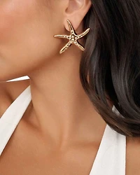 Pavé Starfish Luxe Statement Stud Earrings