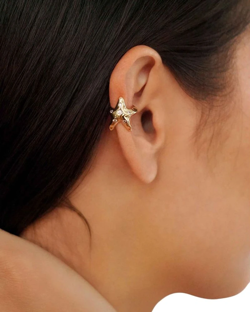 Pavé Starfish Luxe Ear Cuff