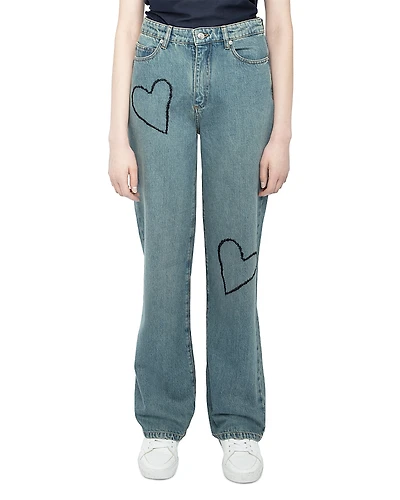 Zadig & Voltaire Elio Heart High Rise Jeans