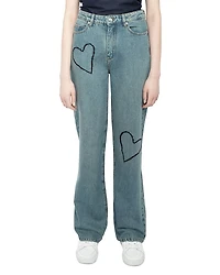 Zadig & Voltaire Elio Heart High Rise Jeans