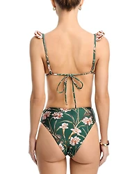 Botanic Retro High Waisted Bikini Bottom