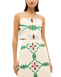 Wyatt Linen Crop Top
