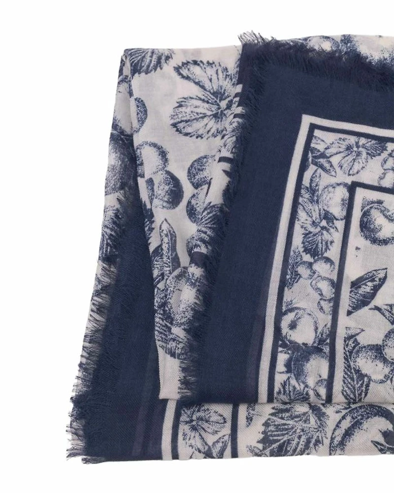 Fruit Print Square Shawl