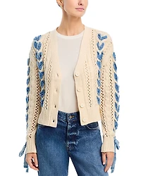 Driftwood Braided Denim Button Front Sweater