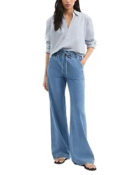 Dunford High Rise Wide Leg Jeans Amethyst Forest