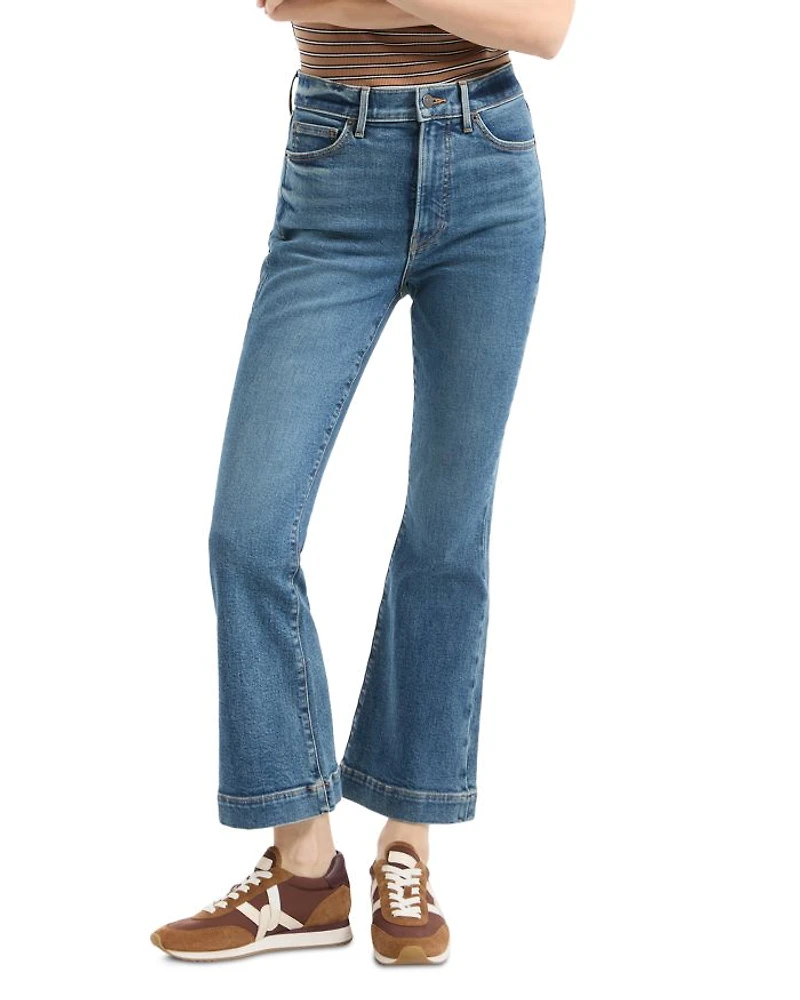 Carson High Rise Ankle Flare Leg Jeans Roadside Blue