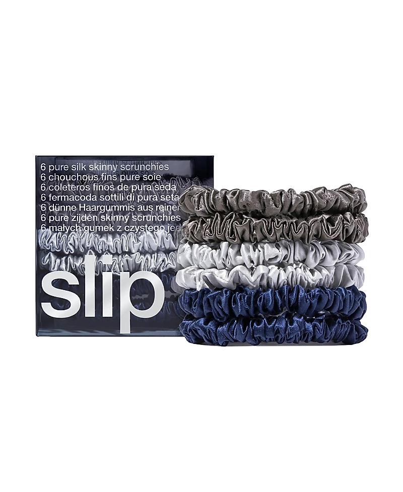 slip Pure Silk Skinny Scrunchies, Set of 6