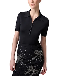 Carolina Herrera Short Sleeve Polo Top