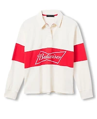 Junk Food Clothing Women's Budweiser Rugby Shirt