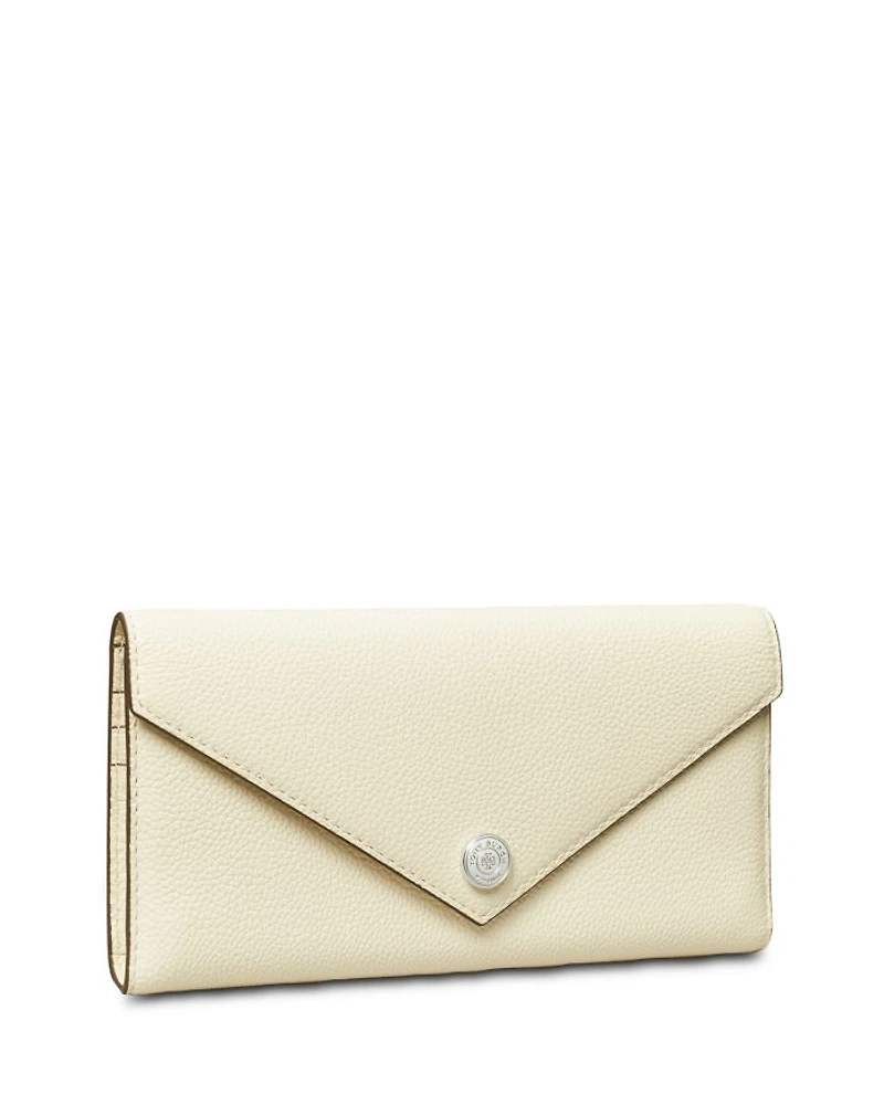 Pebbled Leather Envelope Wallet