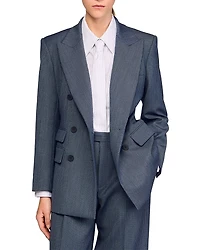 Sandro Striped Tailored Jacket