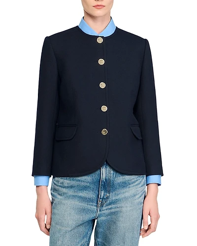 Sandro Round Collar Jacket