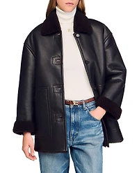 Sandro Shearling Coat