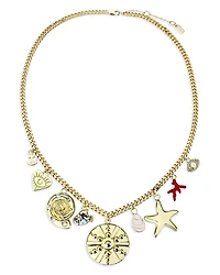 Aqua Nautical Charm Necklace, 20-22 - Exclusive