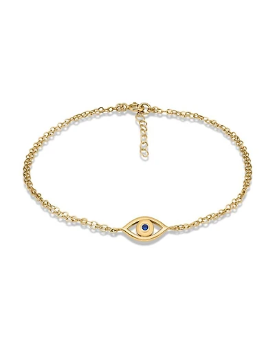 Blue Pavé Evil Eye Ankle Bracelet - Exclusive