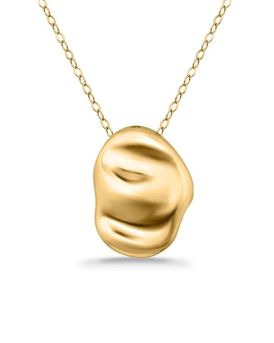 Sculptured Oval Pendant Necklace