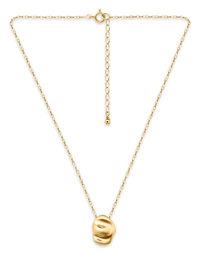 Sculptured Oval Pendant Necklace