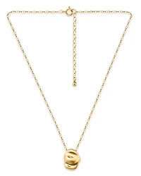 Sculptured Oval Pendant Necklace