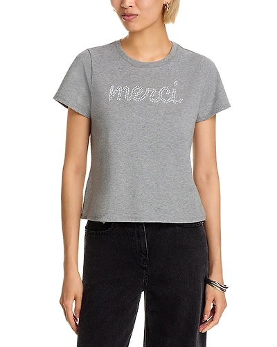 Cinq a Sept Merci Embellished Tee