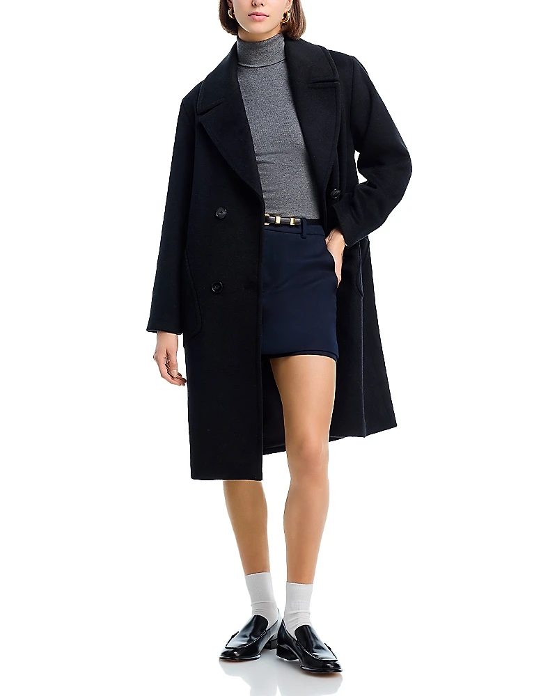 Aqua Double Breasted Coat - Exclusive