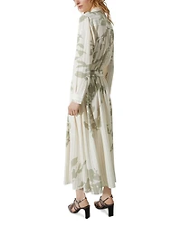 Cream Button Front Dress