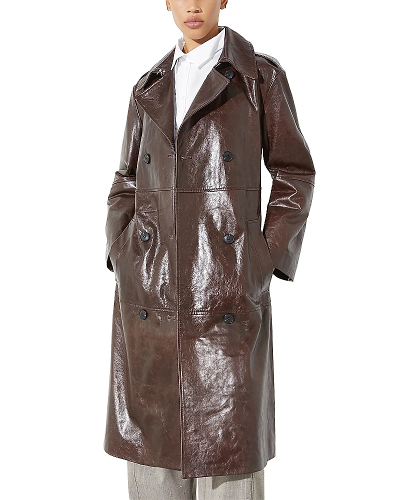 Max & Co. Leather Trench Coat
