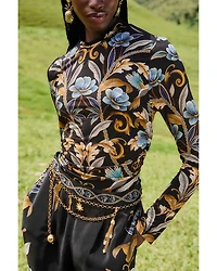 Snake Garden Jersey Top