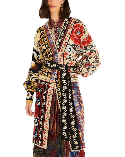 Floral Patchwork Midi Cardigan