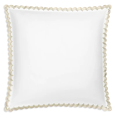 Matouk Stella Scalloped Embroidered Euro Sham