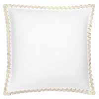 Matouk Stella Scalloped Embroidered Euro Sham