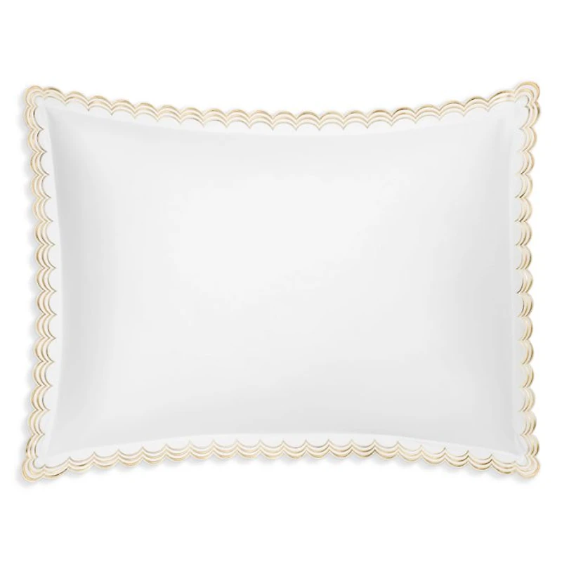 Stella Scalloped Embroidered King Sham
