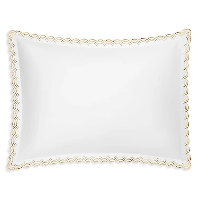 Matouk Stella Scalloped Embroidered King Sham