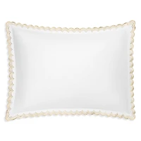 Matouk Stella Scalloped Embroidered King Sham