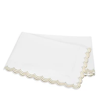Stella Scalloped Embroidered Flat Sheet, Full/Queen
