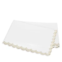 Matouk Stella Scalloped Embroidered Flat Sheet