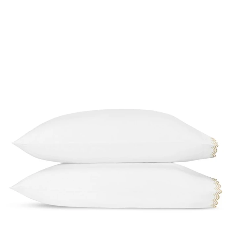 Stella Scalloped Embroidered King Pillowcase, Pair