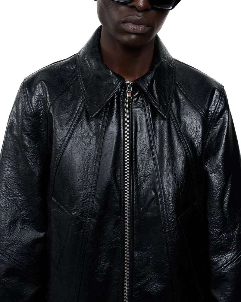 Duke Faux Memory Leather Jacket