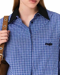 Rhinestone Shirt, Removable Collar