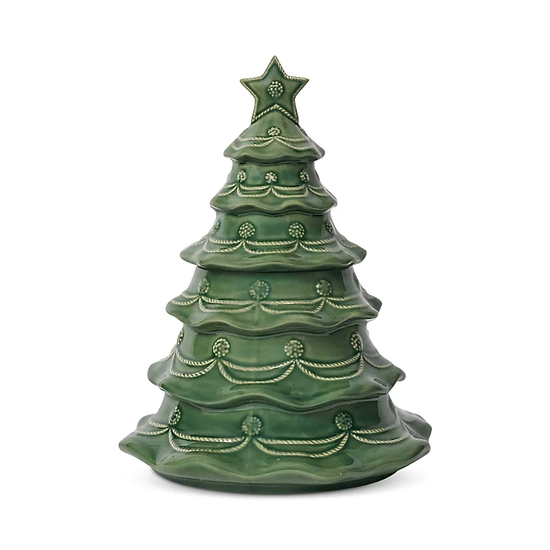 Juliska Berry & Thread Christmas Tree Cookie Jar With Lid