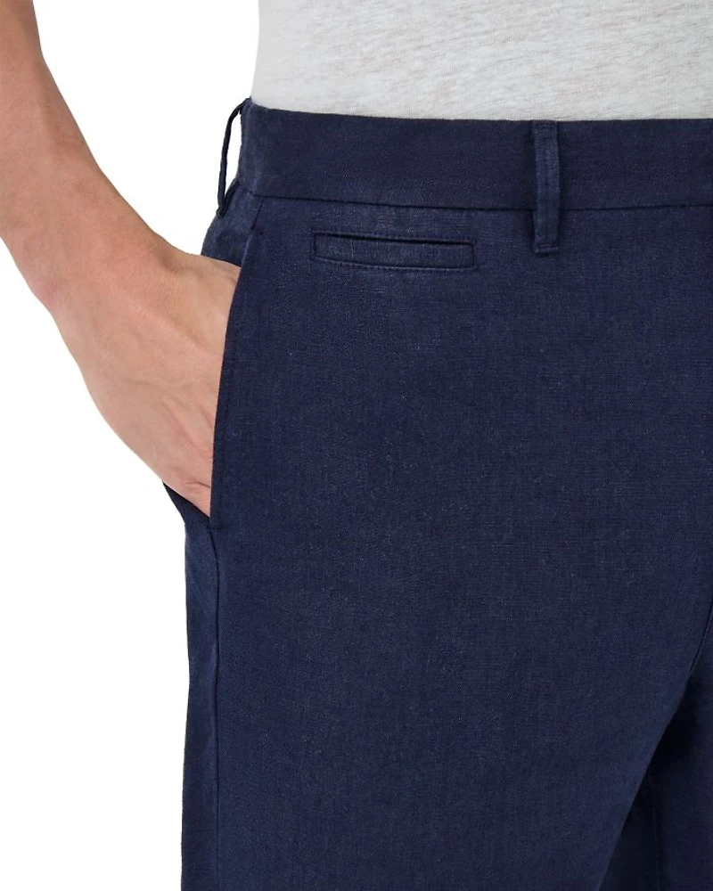 Solid Linen Straight Fit Trousers