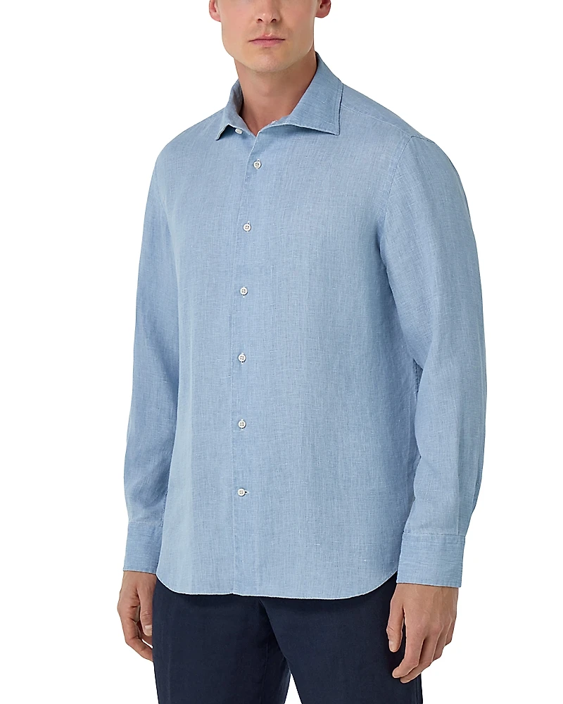 Boggi Milano Linen Button Front Shirt