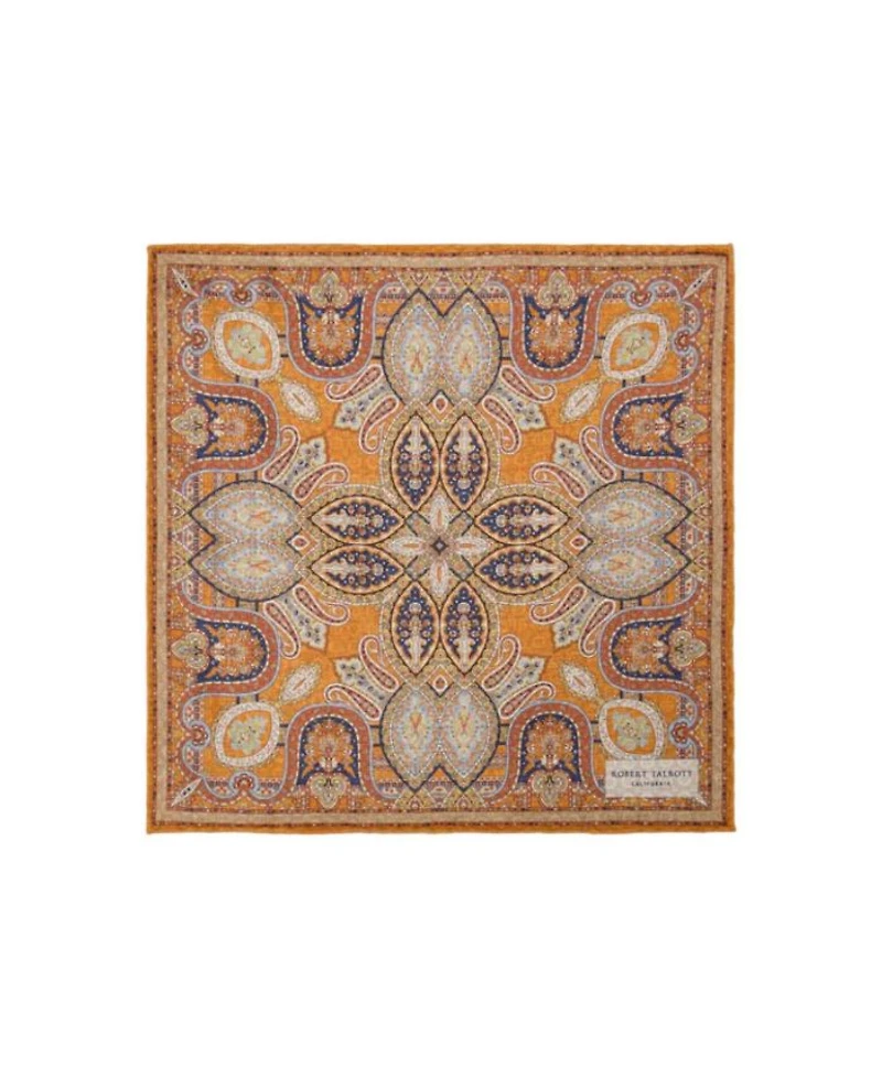 Collins Reversible Paisley Silk Pocket Square